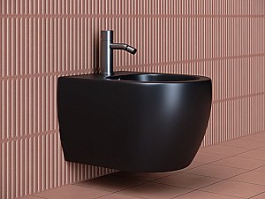 Биде подвесное Ceramica Nova PLAY CN3002MB черное купить в интернет-магазине Sanbest