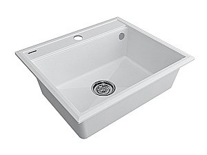 Кухонная мойка Paulmark STEPIA 60 + коландер ADVANCE PM115951-WH+A375-BS белый купить в интернет-магазине сантехники Sanbest