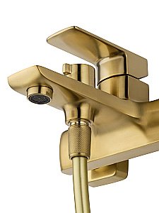 Смеситель для ванны с душем WONZON & WOGHAND EDGE, Брашированное золото (WW-88639003A- BG) купить в интернет-магазине сантехники Sanbest