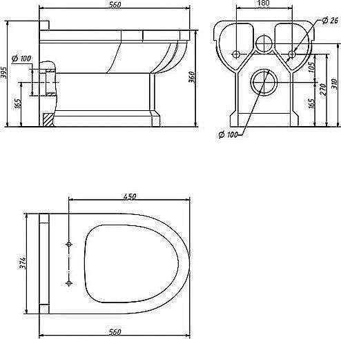 Унитаз подвесной Caprigo TEMPO 4803 купить в интернет-магазине Sanbest
