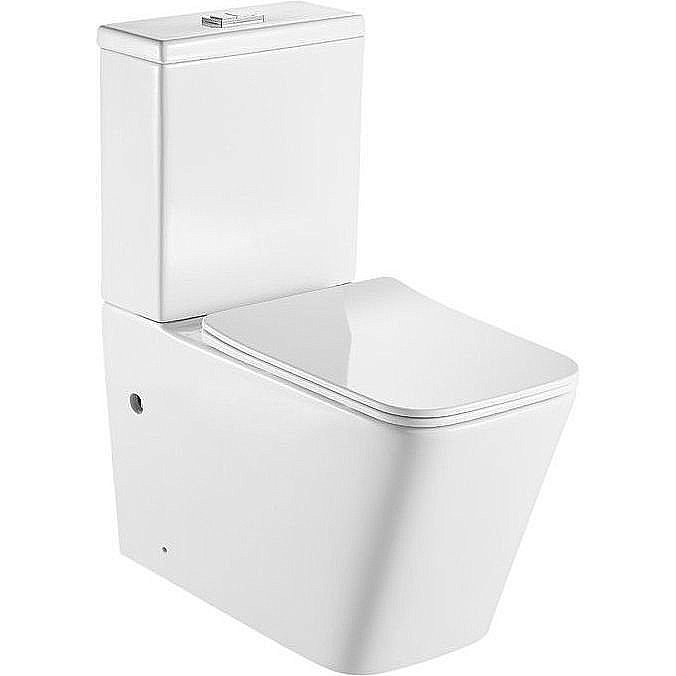 Унитаз напольный Good Dood KVADRO УНИ0005 белый, с крышкой микролифт, с бачком купить в интернет-магазине Sanbest