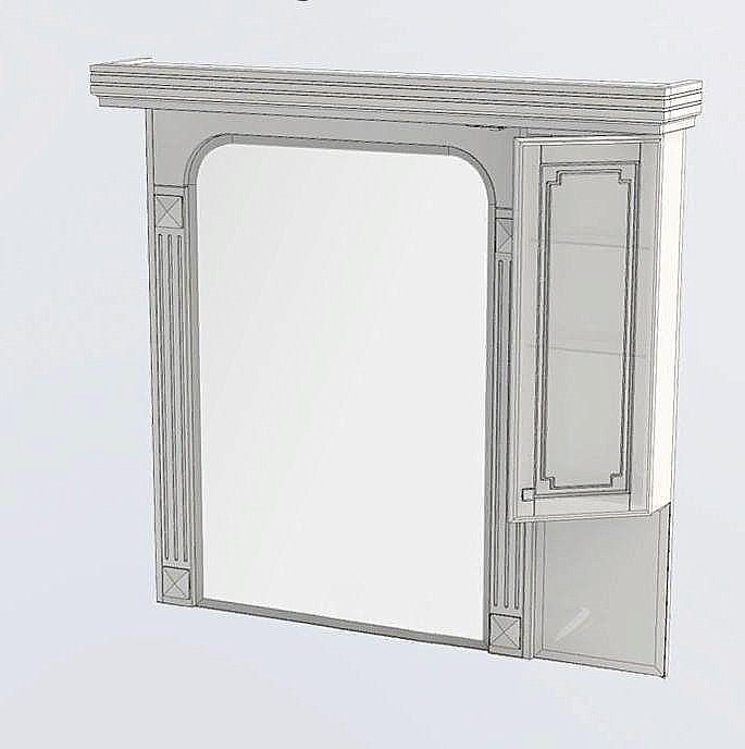 Зеркало Aquanet Фредерика 125 в ванную от интернет-магазине сантехники Sanbest