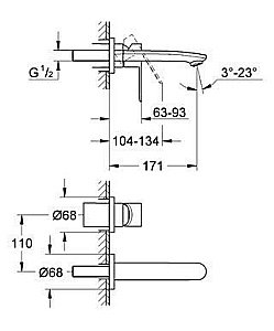 Смеситель для раковины Grohe Eurostyle Cosmopolitan 19571 002 купить в интернет-магазине сантехники Sanbest