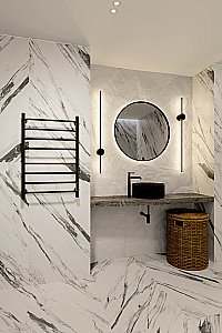 Полотенцесушитель электрический Veconi Cantu-A C8050B-A черный купить в интернет-магазине сантехники Sanbest