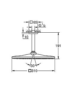 Верхний душ Grohe Rainshower Mono 26565000 купить в интернет-магазине сантехники Sanbest