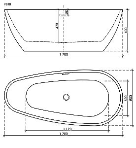 Акриловая ванна Sancos Avocado 170x80 FB18 белая купить в интернет-магазине Sanbest