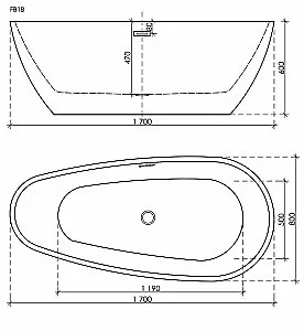 Акриловая ванна Sancos Avocado 170x80 FB18 белая купить в интернет-магазине Sanbest