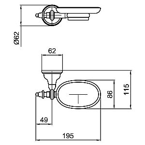 Мыльница Webert Ottocento AM500101015 купить в интернет-магазине сантехники Sanbest