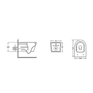 Унитаз подвесной Grossman GR-4457BMS безободковый, с крышкой микролифт, черный матовый купить в интернет-магазине Sanbest