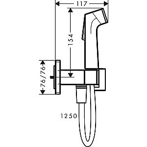 Гигиенический душ Hansgrohe E EcoSmart+ 29233670 черный матовый купить в интернет-магазине сантехники Sanbest