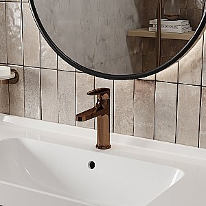 Смеситель для раковины WasserKRAFT Asphe 7700 7703 розовое золото купить в интернет-магазине сантехники Sanbest