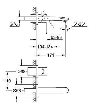 Смеситель для раковины Grohe Eurostyle Cosmopolitan 19571 002 купить в интернет-магазине сантехники Sanbest