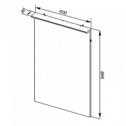 Зеркало Aquanet Грейс 60 дуб кантенбери в ванную от интернет-магазине сантехники Sanbest