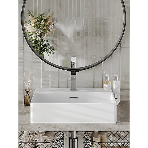 Раковина накладная Orange 50 B04-500w белая купить в интернет-магазине Sanbest