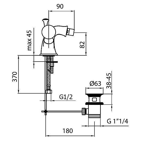 Смеситель для биде Webert Karenina KA710102017 купить в интернет-магазине сантехники Sanbest