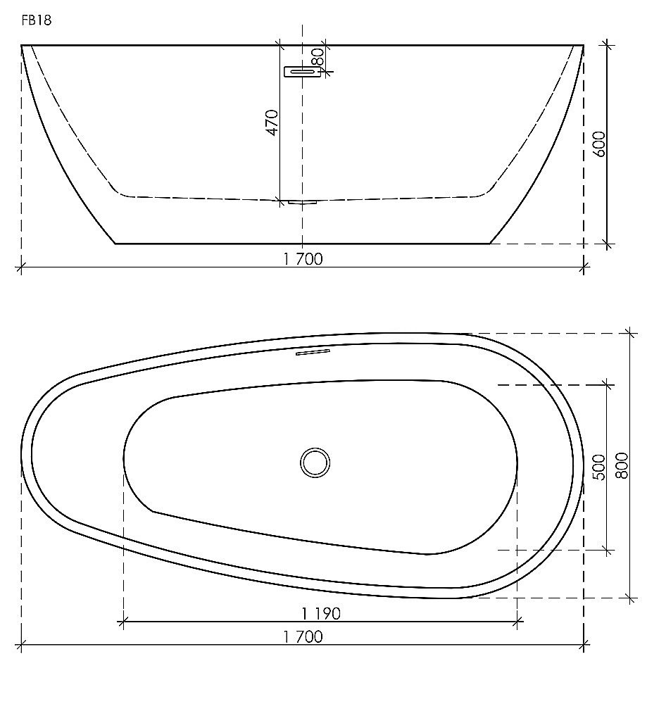 Акриловая ванна Sancos Avocado 170x80 FB18 белая купить в интернет-магазине Sanbest