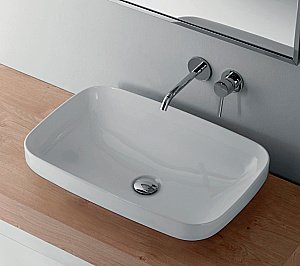 Раковина накладная Kerasan Tribeca 60 514301 белая купить в интернет-магазине Sanbest