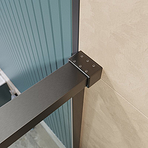 Душевой уголок BelBagno SOFT_CLOSE-1-AH-1 140х90 стекло прозрачное/профиль оружейная сталь купить в интернет-магазине Sanbest