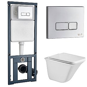 Унитаз с инсталляцией WeltWasser MARBERG 410 + ROTBACH 004 GL-WT + MAR 410 SE купить в интернет-магазине Sanbest