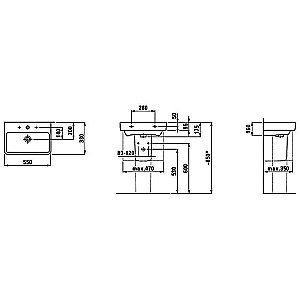 Раковина Laufen Pro 8.1895.8.000.104.1 белая купить в интернет-магазине Sanbest