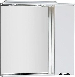 Зеркало со шкафом Aquanet Гретта  90 светлый дуб/белый в ванную от интернет-магазине сантехники Sanbest