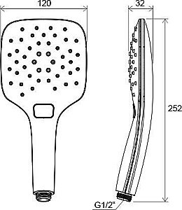 Душевая лейка Ravak Air 959.00 белая купить в интернет-магазине сантехники Sanbest