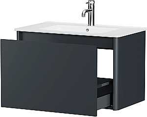Тумба с раковиной и столешницей Allen Brau Gravity 80 1.370013.AM антрацит матовый для ванной в интернет-магазине Sanbest