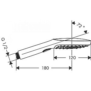 Душевая лейка Hansgrohe Raindance Select E 120 3jet 26521400 купить в интернет-магазине сантехники Sanbest