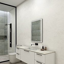 Зеркало с подсветкой ART&MAX AREZZO 60x80 хром в ванную от интернет-магазине сантехники Sanbest