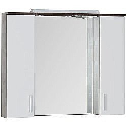 Зеркало со шкафом Aquanet Тиана 100 венге/белый в ванную от интернет-магазине сантехники Sanbest