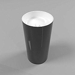 Раковина напольная WhiteCross Altar 43 0737.043043.10100 черная, белая купить в интернет-магазине Sanbest