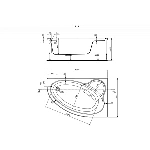 Ванна акриловая Santek Эдера-Сантек 170x110 купить в интернет-магазине Sanbest