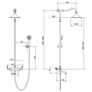 Душевая система Lemark Prime LM6162BRG купить в интернет-магазине сантехники Sanbest