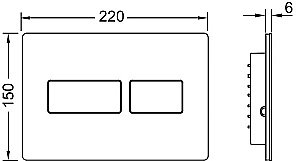 Кнопка для инсталляции TECE Solid 9240433 белый матовый купить в интернет-магазине сантехники Sanbest
