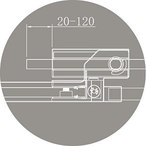 Душевой уголок Cezares Slider AH-2 90/100х100/110 хром тонированный купить в интернет-магазине Sanbest