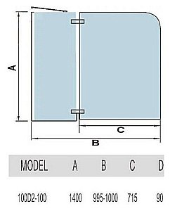 Душевая шторка WeltWasser WW100 100D2-100 купить в интернет-магазине Sanbest