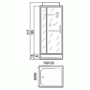 Душевая кабина River Tana 100x80 купить в интернет-магазине Sanbest