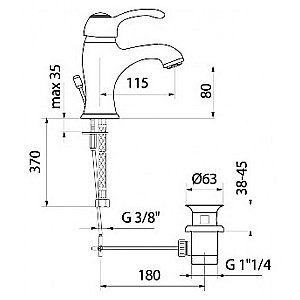 Смеситель для раковины Webert Aurora AU830102017 купить в интернет-магазине сантехники Sanbest