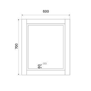 Зеркало Iddis Oxford ЗЛП111 60 в ванную от интернет-магазине сантехники Sanbest