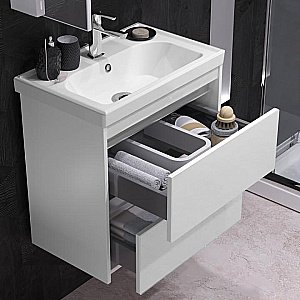 Тумба с раковиной Опадирис Фреш 60 белая для ванной в интернет-магазине Sanbest