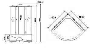 Душевая кабина Niagara Eco NG-7509 100х100 купить в интернет-магазине Sanbest