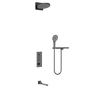 Душевая система Vincea Inspire VSFW-433TI1RGM вороненая сталь купить в интернет-магазине сантехники Sanbest