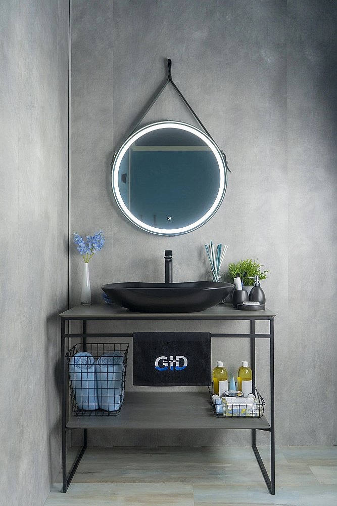 Раковина накладная Gid Lago 66,5 Bm9175 53333 черная матовая купить в интернет-магазине Sanbest