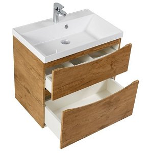 Тумба с раковиной BelBagno MARINO H60-2C-SO-RN-P 70 Rovere Nature для ванной в интернет-магазине Sanbest