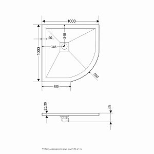 Душевой поддон Grossman STRONG GR-S2100100 100x100 серый купить в интернет-магазине Sanbest