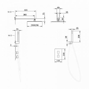 Душевая система ABBER Daheim AF8251SP сатин купить в интернет-магазине сантехники Sanbest
