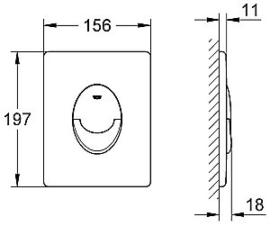 Кнопка для инсталляции Grohe Skate Air 38505KF0 фантомный черный купить в интернет-магазине сантехники Sanbest