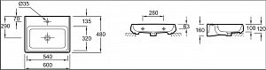 Раковина Jacob Delafon FIT 60 E1188-00 белая купить в интернет-магазине Sanbest