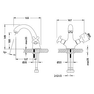 Смеситель для раковины Lemark Flora LM0106C купить в интернет-магазине сантехники Sanbest