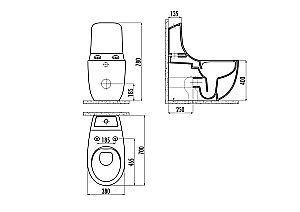 Унитаз напольный с функцией биде Creavit Foglia FG360-00 белый, безободковый, с бачком купить в интернет-магазине Sanbest